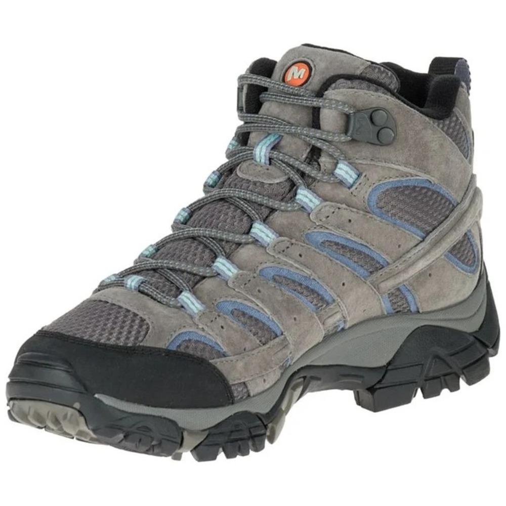 Merrell Hiking Boot Womens 7.5 Gray Moab 2 Mid Waterproof Leather J06054 Vibram
